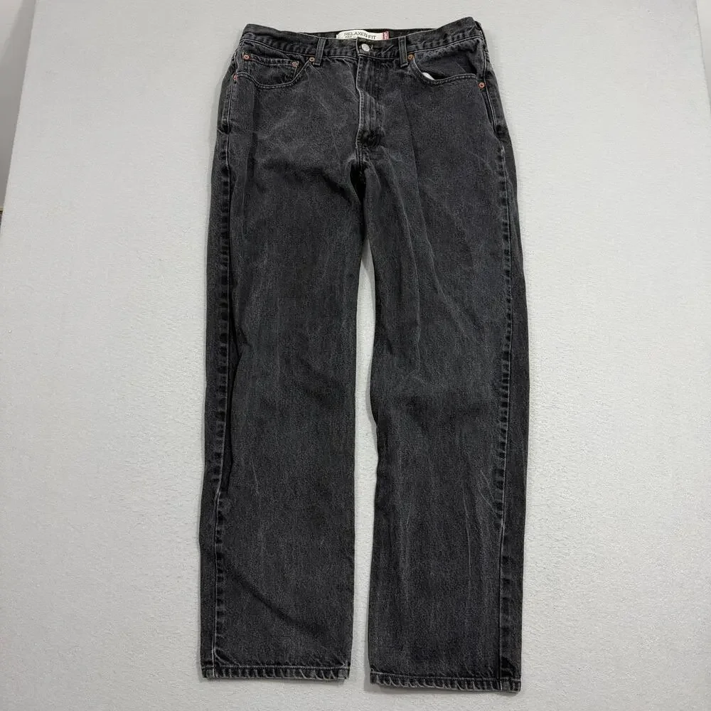Vintage Levis 550 Relaxed Fit Jeans Men's 38x34 (Fits 36x33) Black y2k 2008